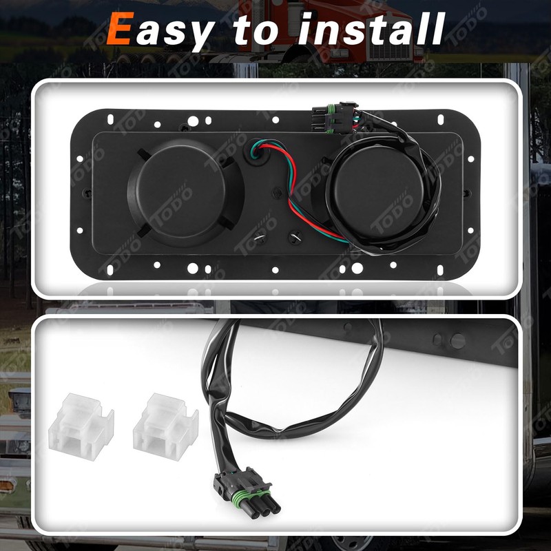 TODO Headlight Housing Base with Chrome Dual Headlight Bezel Compatible