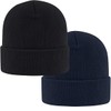 29 IYEBRAO 2-Pack Men's Standard Daily Beanie Hat Classic Cuffed