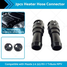 MAX COOL 2PCS Heater Hose Connectors B45561240A Replacement Suitable for Mazda 3 6 323 RX-7 Tribute MPV