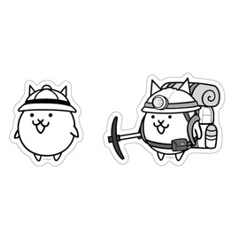 Nyanko Daishouten Original Sticker Set Gamatoto & Nyanko Team (Bottom End) Nyanko Great War