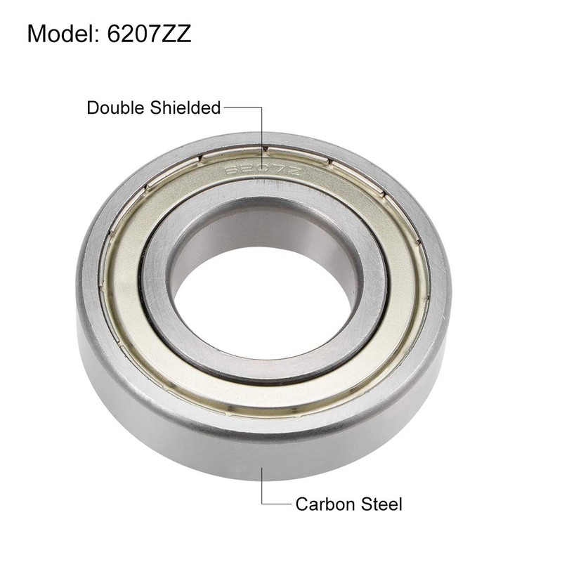 sourcing map 6207ZZ Deep Groove Ball Bearings Z2 35mm X