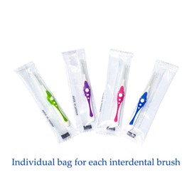 Wasser Vela 16pcs XL Size Orthodontic Interdental Brush, 4 Handle Colors, Clean Between Teeth and Braces, Flexible Handle and Durable Wire, Easy to Use and No Break (Started Pack)