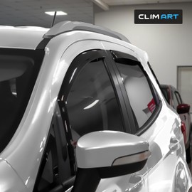 CLIM ART in-Channel Incredibly Durable Rain Guards for Ford EcoSport 2018-2022, Original Window Deflectors, Vent Window Visors, Vent Deflector, 4 pcs. - 615274