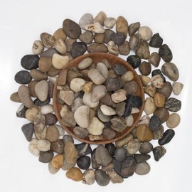 PureCove Tiny Polished Stones 0.5-1 Inch, 10lbs - Perfect for Indoor Mini Gardens, Succulent Planters, Zen Garden Decor, Flowerpot Accents, and Aquarium Gravel with Smooth Natural Texture