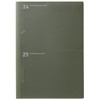 Laconic LAMS83-160OL 2025 A5 Monthly Notebook, 2 Pockets, Olive (Begins