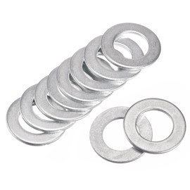 sourcing map 50mm x 29mm x 3mm Carbon Steel Flat Washer for Screw Bolt 25Pcs