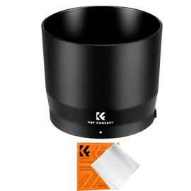 K&F Concept ET-74B Lens Hood Compatible with Canon RF 100-400mm f/5.6-8 is USM and EF 70-300mm f/4-5.6 is II USM Lens, 67mm Bayonet Lens Hood Reversible Sun Shade Lens Protector with Cleaning Cloth