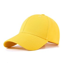 Bakicey Baseball Cap Unisex Outdoor Sun Hat Women's Baseball Cap Cotton Baseball Caps Adult Casual Hip Hop Baseboard Baseball Cap Adjustable Men's Baseball Cap, tartrazine