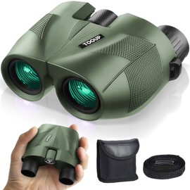 TOOUP 12x25 Compact Binoculars for Adults and Kids, High Powered Binoculars with Clear Low Light Vision and Large Eyepiece, HD Binoculars for Bird Watching, Concerts, Hunting and Sport Games