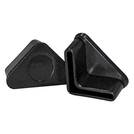 Prescott Plastics 1.25" Inch Angle Iron Plug Insert (4Pack), Black L Shaped End Cap for Metal Tubing, Fence, Glide Insert for Pipe Post, Chairs and Furniture Legs