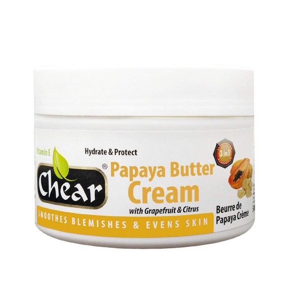 Chear Papaya Butter Cream with Grapefruit and Citrus Fruits - Solid Formula - Soothes Blemishes and Smoothes Skin