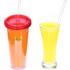 DAKOUFISH 11" Long Clear Reusable Tritan Plastic Replacement Drinking Straws