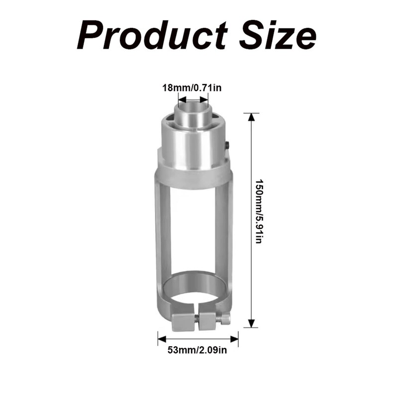 Square Hole Drill Bit Adapter with 3Pcs Drills, Aluminium Alloy