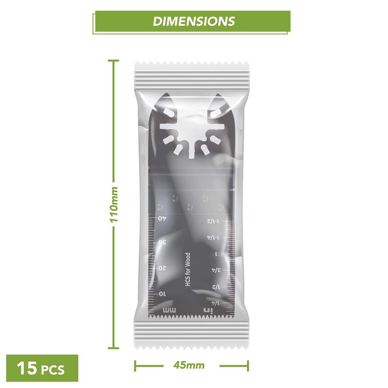 BLOSTM Wood Cutter Saw Blades 15 Pack - 35mm Multi