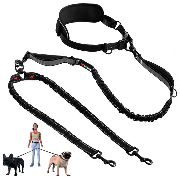Tuff Pupper Heavy Duty Hands Free Dog Leash | Two