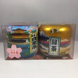 TA-FU Japanese TA-FU Premium Green Tea & Matcha Genmaicha Canister Gift Set JAPAN MADE
