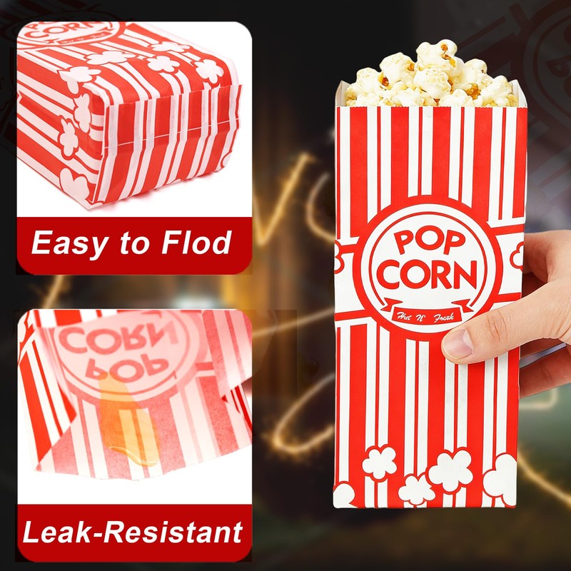 Homrelaxy 600 Pcs Popcorn Bags, 2 oz Popcorn Bags Individual