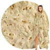 Novelty Burrito Tortilla Throw Blanket - Round Food Blanket for