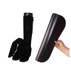 2 Pairs 14 Plastic Boot Shaper Boot Trees Shaper Form Inserts Tall Boot Support Automatic Stand Support Shaping Tool for Women Men (Black)