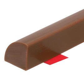 uxcell Flexible Molding Trim, 59 Inch Flexible Quarter Round Molding Silicone Peel and Stick Trim Self Adhesive Shower Water Barrier for Corner Decor Bathroom Kitchen, Brown