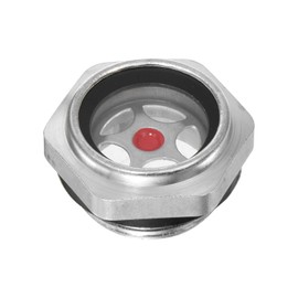 M METERXITY Air Compressor Oil Sight Glass, M26 x 1.5mm Toughened Glass No Leak Hex Oil Liquid Level Gauge Fittings W O-Ring for Air Compressor/Pump/Tank Sight Plug Window