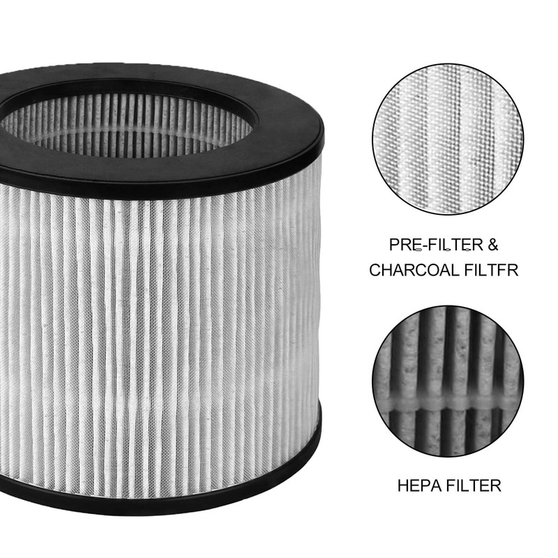 Carkio 2 Pack 2801 H13 True HEPA Replacement Filter with
