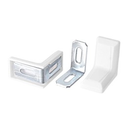 sourcing map Pack of 15 29 x 29 mm Cupboard Shelf Corner Braces Plate Right Angle White DE de