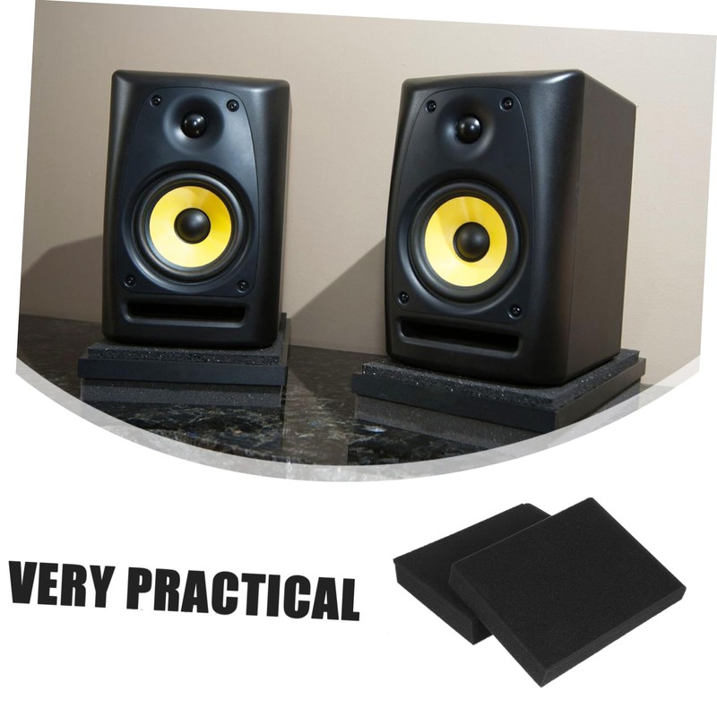 SUPVOX 2pcs High-density Speaker Isolation Pads Odorless Foam Cushion for