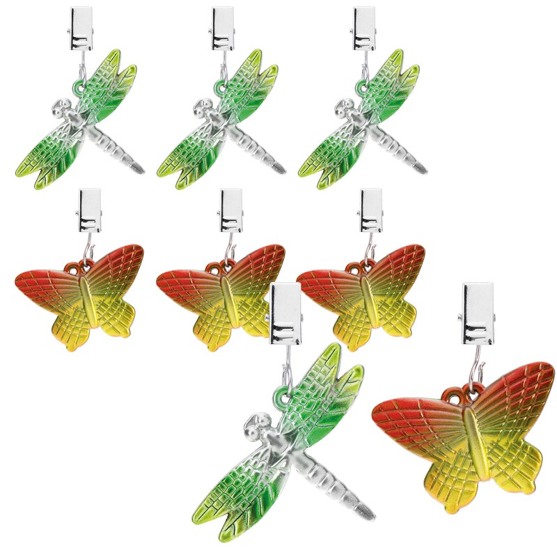 com-four® 8 x Tablecloth Weights in the Shape of Dragonflies