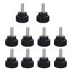 10 Pieces M4 x 10 mm Carbon Steel Threaded Knurled
