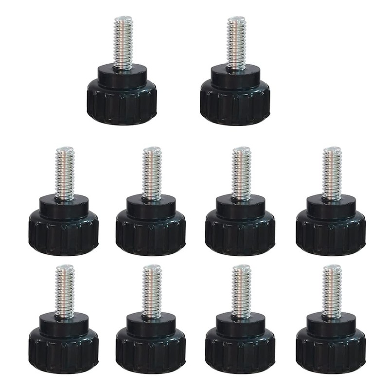 10 Pieces M4 x 10 mm Carbon Steel Threaded Knurled