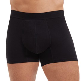 IRISMORII Mens Leak Proof Underwear Washable Adult Bladder Protection Incontinence Absorbent Trunk 60 ML Absorbency (Black 4X)