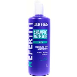 Shampoo Matizador Bleu Neferti 1L by Gaero | Intensifica Tonos Plateados y Beige | Sin Viso Amarillo | Sin Sal