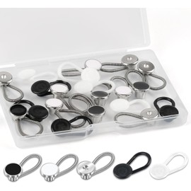 20 Pcs 5 Styles Collar Extenders for Mens Shirts, Elastic Neck Extenders/Button Extender for Dress Shirts, Tie, Suit Accessories Men for 1/2 Size Expansion of Men Dress Shirts