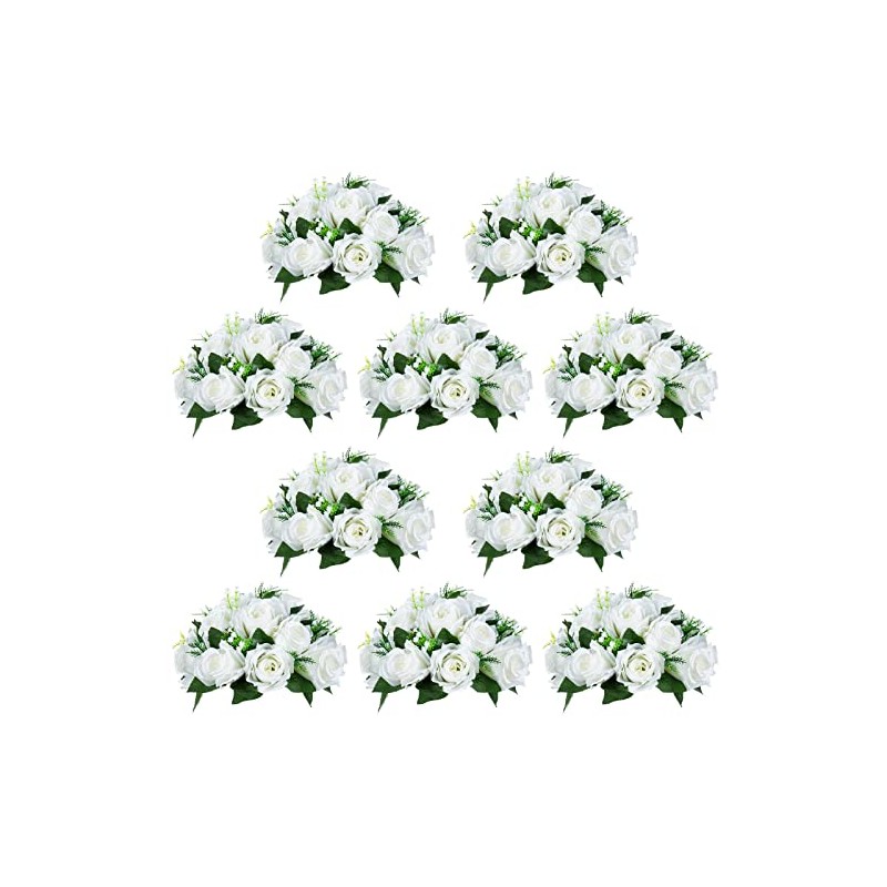 NUPTIO - Juego de 10 ramos de bolas de flores