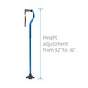 Medline Offset Folding Cane, 4-Point Base with Cushioned Gel Handle,