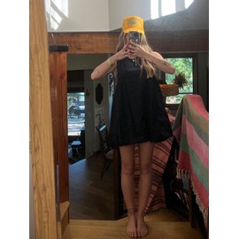 Majdan Womens Bubble Mini Dress Summer Sleeveless Short Dresses Lantern Tank Dresses Beach Sundress with Pockets (Black-S)