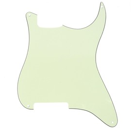 Musiclily 4 Hole Guitar Stratocaster Pickguard Blanks Material for Strat Style Guitar Custom, 3Ply Mint Green