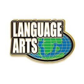 Language Arts Lapel Pin - Language Arts Enamel Award Pins