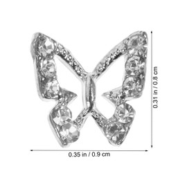 Beavorty 40pcs Butterfly Nail Charms Manicure Decorations for Nail Art Versatile Rhinestones for Various Occasions for Weddings Parties Daily Wear