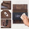 Lucundm Key and Mail Holder for Wall Mount, Entryway Mail