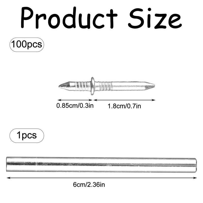 Luckious 100 PCS Heavy-Duty Double-Head Nails for Skirting Boards –