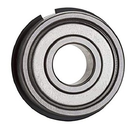 NTN Bearing 6203ZZNR Single Row Deep Groove Radial Ball Bearing with Snap Ring, Normal Clearance, Steel Cage, 17 mm Bore ID, 40 mm OD, 12 mm Width, Double Shielded