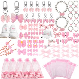 foci cozi 96PCS Pink Bow Birthday Party Favors for Kids 8-12, Toddler Party Favors Toys Gifts for Kids 4-8