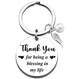 Thank You Gifts for Coworkers Appreciation Gifts for Best Friends Farewell Keychain for Coworkers Unique Encouragement Retirement Gift for Women Men-Thank You for Being A Blessing in My Life