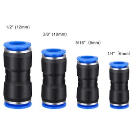 Honoson 40 Pieces Straight Push Connectors, Push To Connect Fittings Quick Release Pneumatic Connectors Air Line Fittings Connect Air Hose Fittings, 2 Way