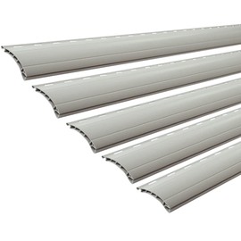 5 x roller shutter slat profile replacement for roller shutters, roller shutters, replacement slats in mini or maxi, colour: grey, white or beige (grey [47], K52B - 198 cm)