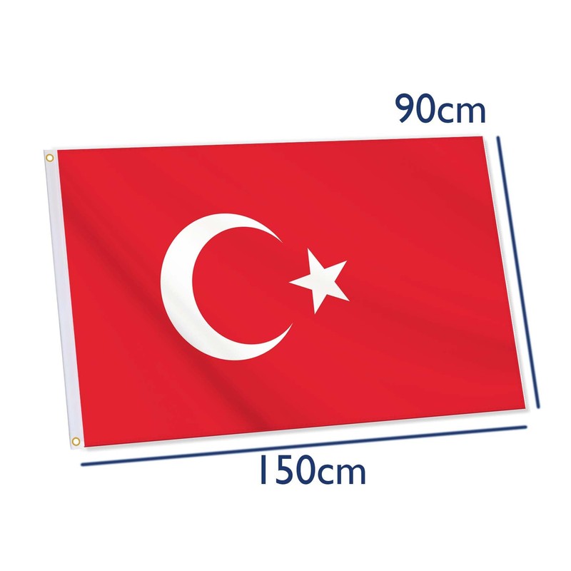 Turkey Flag,3x5 FT Turkish Flag,36x60 Inch Large Digitial Double-Printed Durable