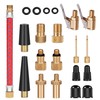 DDJ Presta to Schrader Valve Adapter Set, 21-Piece Brass Kit