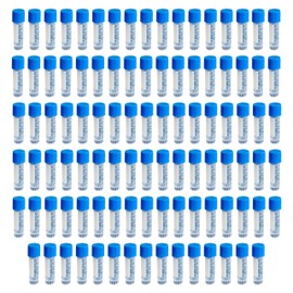 HUAZIZ Pack of 100 1.8 ml Freezing Tubes Blue with Lid and Graduated Markings, Plastic Cryo Tubes Test Tube Test Tube Test Tube Test Tube Test Tube for Laboratory